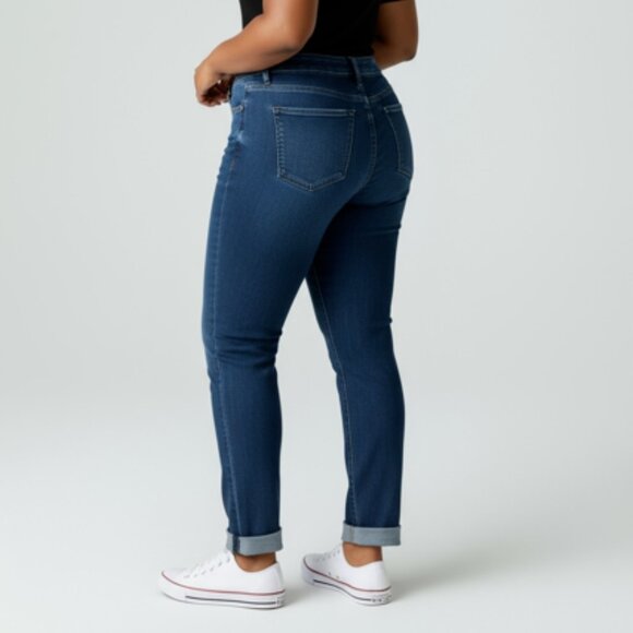 Old Navy Rockstar Blue Denim Jeggings-Size 14-Ankle Cuffed-2 Back Pockets - Picture 2 of 8